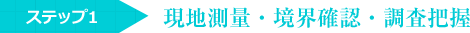 ステップ1 現地測量・境界確認・調査把握